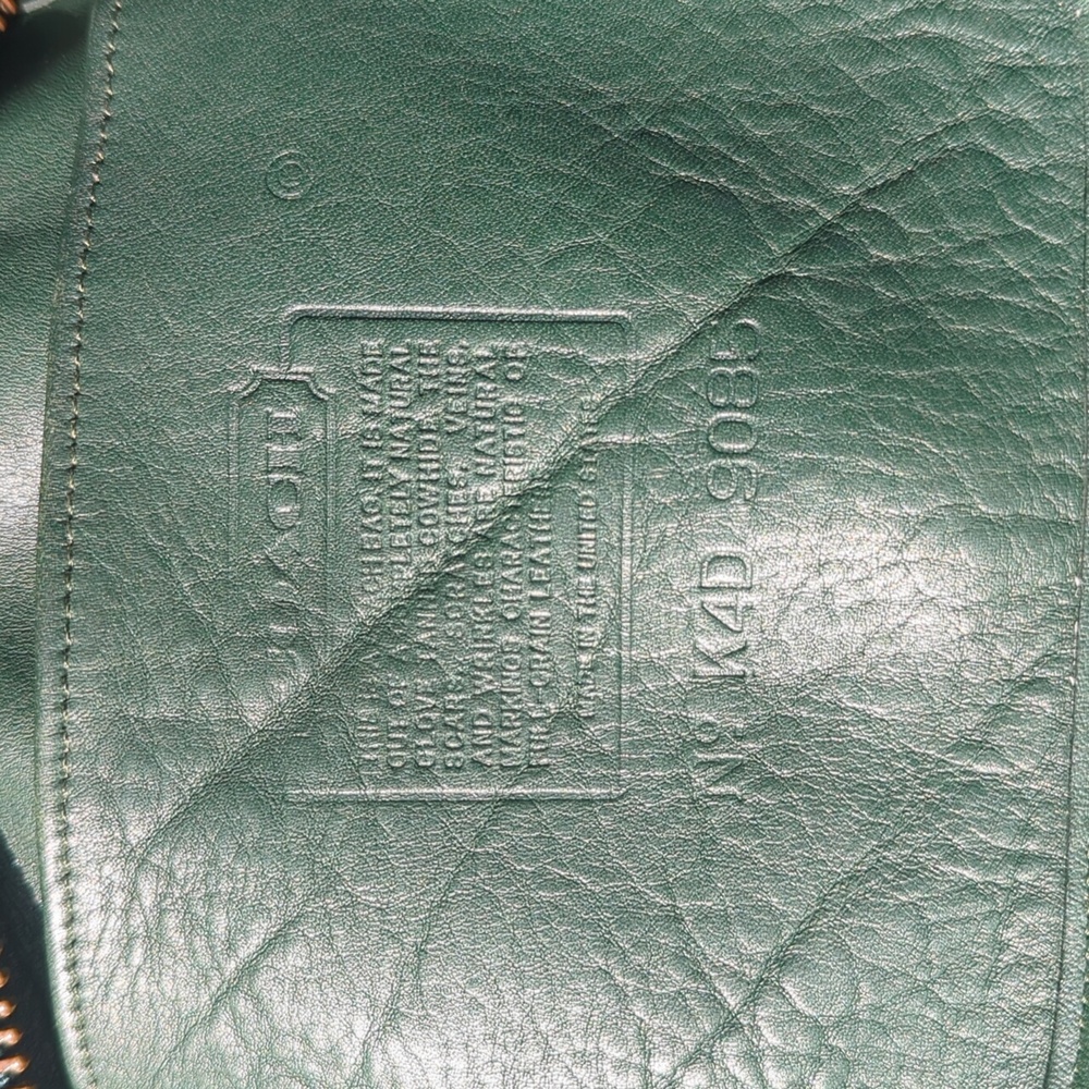 COACH Bottle Green Glove Tanned Leather Duffle Sac XL Bucket Bag 9085 USA COA - Picture 4 of 12